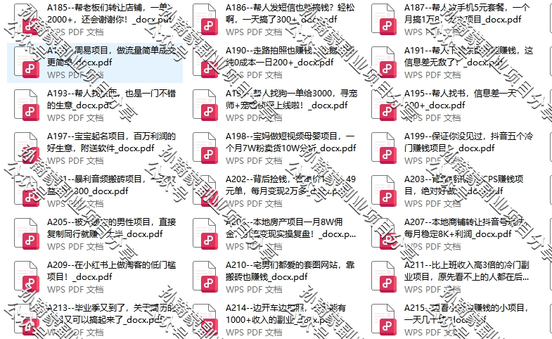 圖片[3]-1600份副業賺錢小項目兼職在家副業掙錢手機自媒體創業小項目合集（看完讓你的認知再上一個臺階）-兼職副業賺錢項目論壇-孫裔蒙