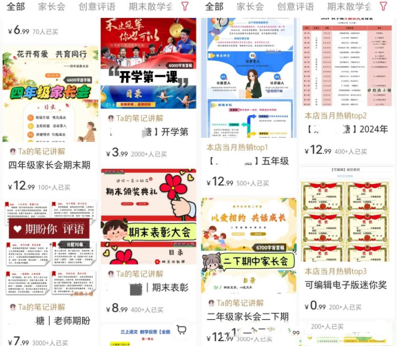 虛擬資料項目拆解：小紅書銷售家長會課件，輕松賺取26w+!-孫裔蒙